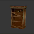 Wooden Open Storage Shelf with Three Tiers for Home Living Room Organization