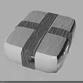 White Stacked Paper Towels With Silver Ribbon Tied Crosswise For Daily Use