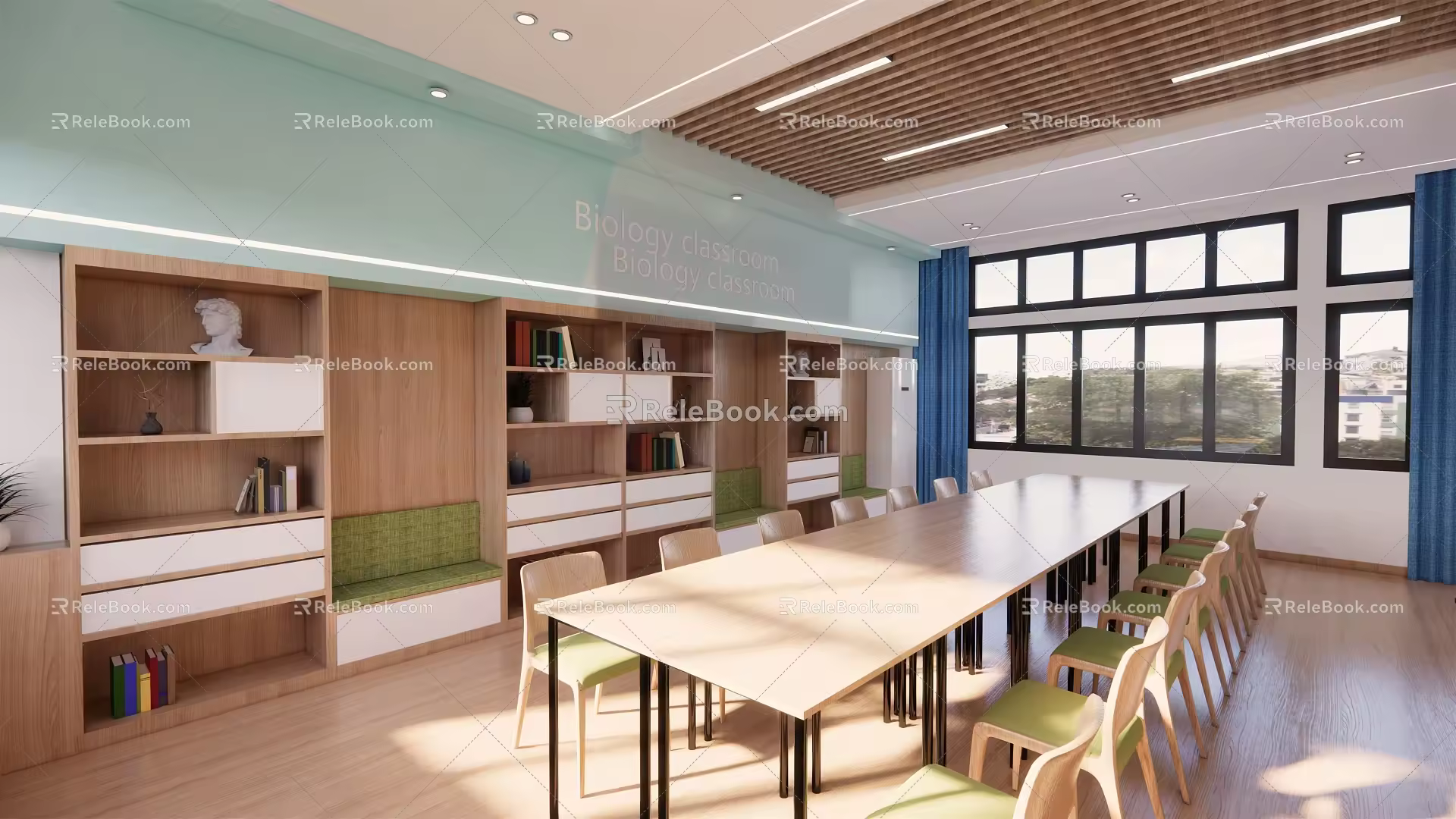 modern classroom 3d model