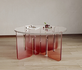 modern coffee table acrylic coffee table 3d model