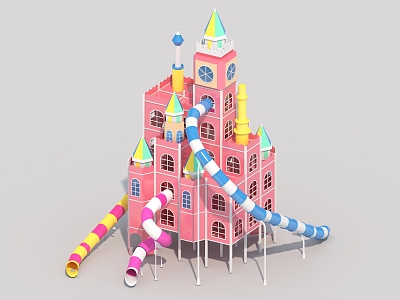 Modern Flying Castle Slide Combo 3d model