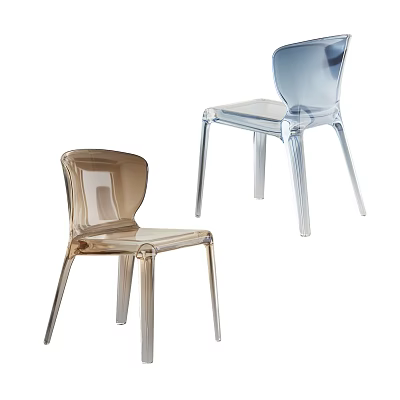 Modern Transparent Acrylic Dining Chair Sleek Design For Home Living Space 3d model