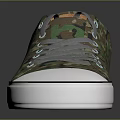 Everyday Camo Canvas Shoes With Gray Laces White Sole And Brown Insole