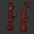 Industrial Robotic Arms With V23 Model Dark Green Body And Yellow Cables