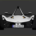 Modern White And Black Roadster With Sleek Design Open Cockpit And Large Wheels
