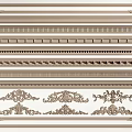 Decorative Gypsum Molding with Various Intricate Patterns and Carved Designs for Interior Decoration