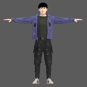 Boys Young Boys Coat Men Standing Men Fashion Men 3d model