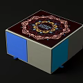 Modern Artifact Decorative Ornament Set With Mandala Pattern And Colored Drawers 3d model