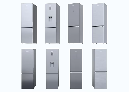 Modern Fridge Freezer 3d model