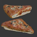 Savory Pizza Slice Loaded With Cheesy Goodness Fresh Basil And Tangy Tomato Sauce