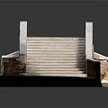 Traditional Stone Arch Bridge Structure With Steps And Stone Railings Design Details