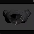 Black Leather Pants With Front Zipper And White Side Stripes Ankle Buckles