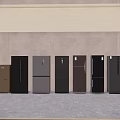 Modern Refrigerators and Freezers Display With Various Styles And Colors In Showroom