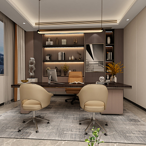 Modern Office Manager's Office 3d model