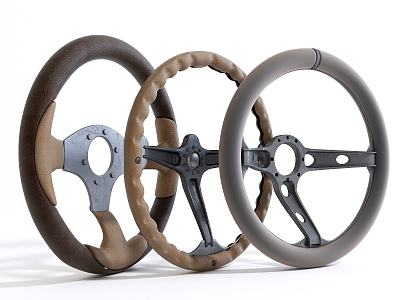 Modern steering wheel 3d model