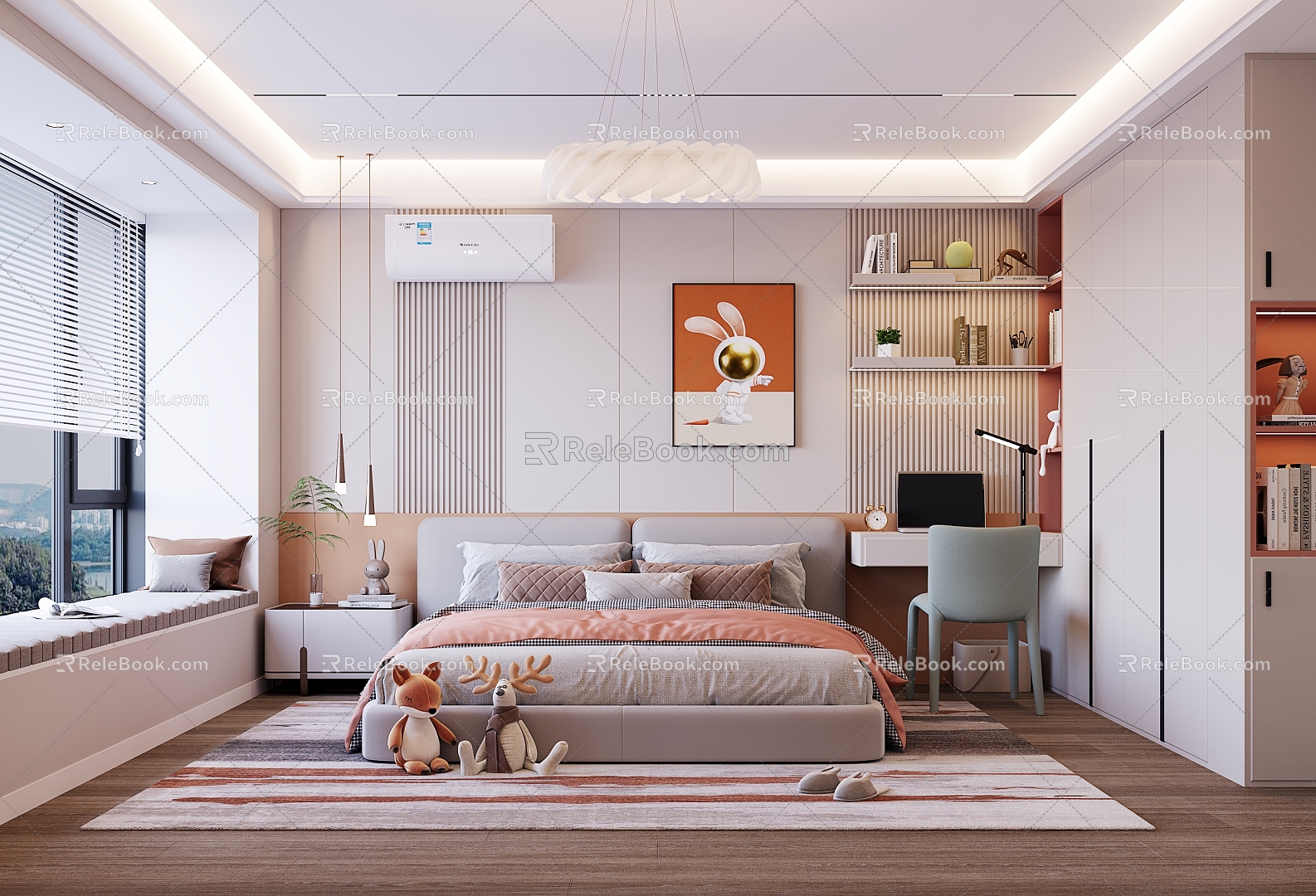 Light Luxury Girl Room 3d model