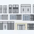 Various Door And Window Design Collection With Different Frame Styles 3d model