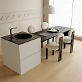 Modern Dining Table and Chair Combination Dining Chair Single Chair Island Table Dining Table 3d model