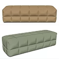 Modern Sofa Stool Low Step Bench Bed End Stool 3d model