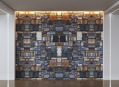 Stone background wall 3d model