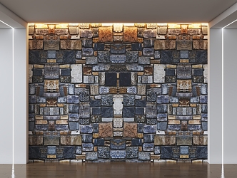 Stone background wall 3d model