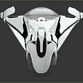 Futuristic Flying Vehicle With Sleek Aerodynamic Silver White Body Black Accents And Transparent Canopy