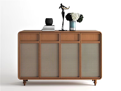 New Chinese-style Sideboard Entrance Cabinet Ornaments 3d model