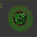 Ornate Decorative Furniture Clock With Vintage Roman Numerals And Mechanical Gear Design