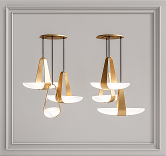 Modern chandelier combination 3d model