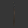 Two Practical Hand Tools Wooden Spatula And Horseshoe Hook With Long Wooden Handles