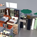 Modern Living Room Sofa And Coffee Table Set With Wooden Top And Fabric Seats