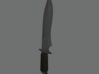 Tactical Weapon Knife As Self Defense Tool With Sharp Blade And Textured Handle 3d model