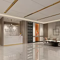 Modern Luxury Hotel Lobby Interior With Marble Floor Reception Desk And Sofa Area