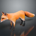 Game And Film Character 3D Modeled Orange Fox With Realistic Fur And Tail