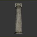 Classical Stone Column With Spiral Capital And Fluted Shaft Architectural Design