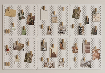 Modern photo wall 3d model