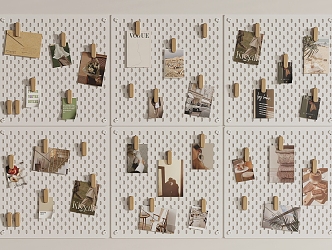 Modern photo wall 3d model