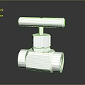 Pipe water pipe valve iron pipe fitting flange tee joint pipe water pipe valve 3d model