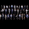 Diverse Team of Business Professionals in Formal Attire Posing Together