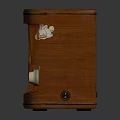 Vintage Radio Classic Audio Device With Retro Design Brown Wooden Case Knobs And Grille