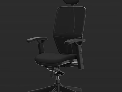 Ergonomic Black Mesh Back Office Chair with Adjustable Arms Headrest and Swivel for Home Office 3d model