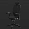 Ergonomic Black Mesh Back Office Chair with Adjustable Arms Headrest and Swivel for Home Office