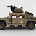 Lego toy building blocks armored car troop carrier 3d model