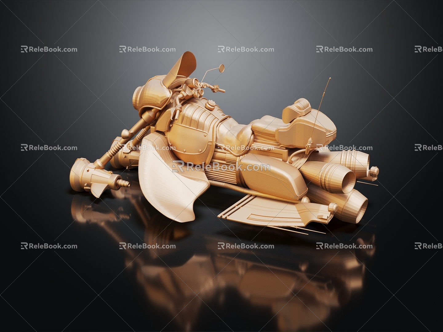 Modern Motorcycle Jet Motorcycle Sci-Fi Motorcycle Concept Motorcycle 3d model