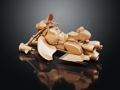 Modern Motorcycle Jet Motorcycle Sci-Fi Motorcycle Concept Motorcycle 3d model