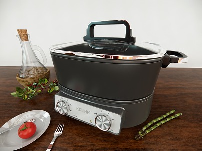 Modern Electric Hot Pot 3d model