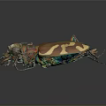 Vibrant Tiger Beetle With Hairy Antennae Segmented Legs And Patterned Elytra