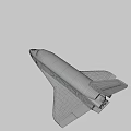White NASA Space Shuttle Model With Red Logo And Detailed Design