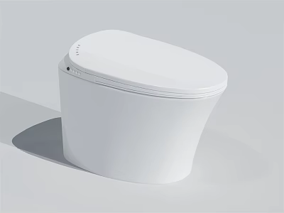 Sleek Modern One Piece Smart White Toilet with Minimalist Design for Contemporary Bathrooms 3d model