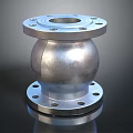 Stainless Steel Industrial Flange Component With Spherical Body And Bolt Holes